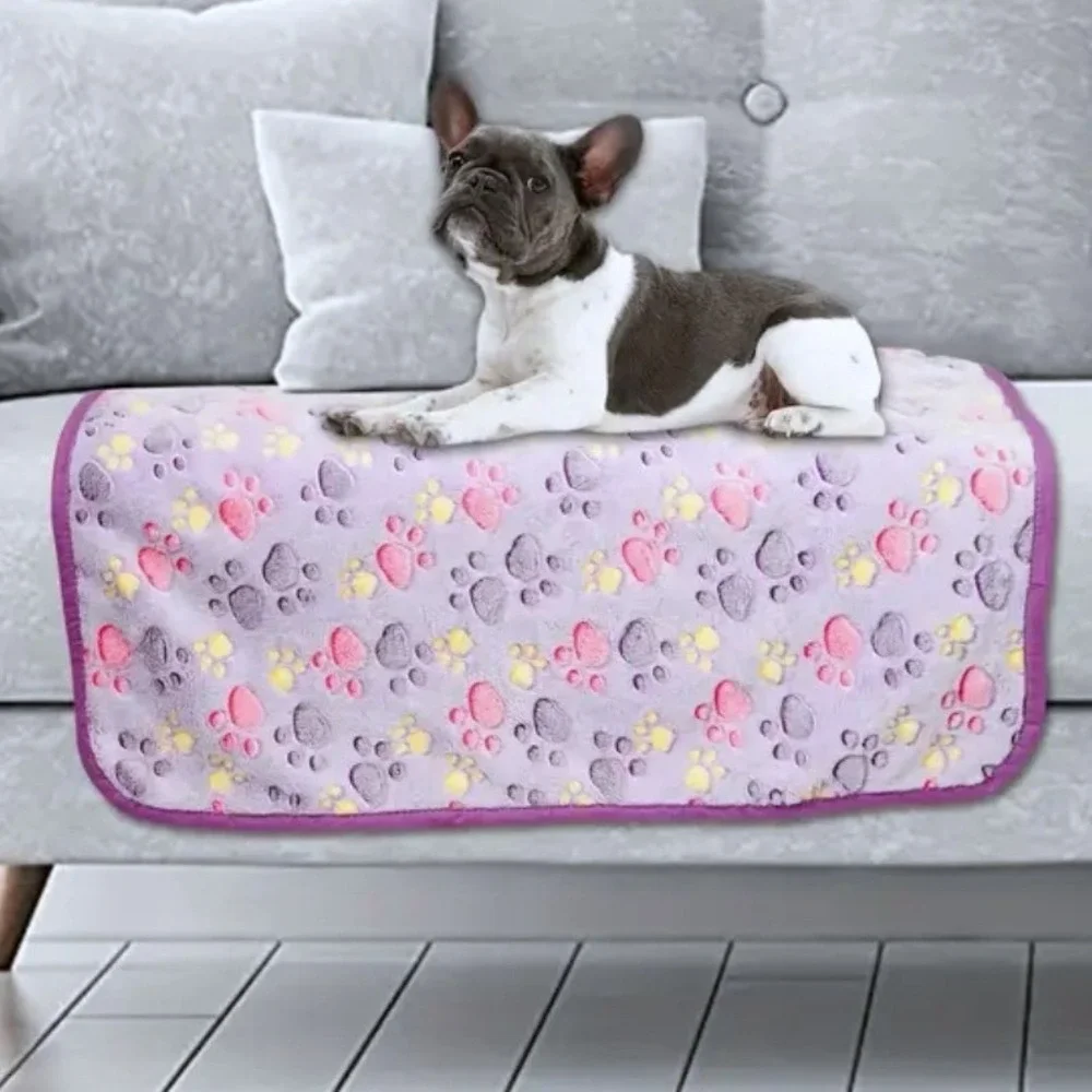 Warm & Soft Fluffy‎ Fleece Flannel Pet Cat Dog PURPLE Blanket 30